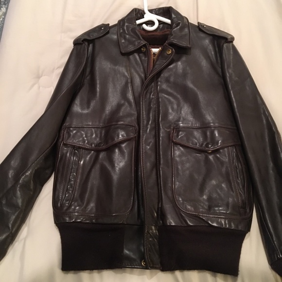 Schott vintage leather moto jacket